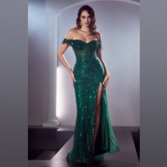 COPY - Black, blue,gold,burgundy, purple, pink sequins fitted long dress - Picture 4 of 9